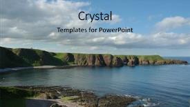  Presentation with scotland - Slides consisting of coastline of scotland during bright summer day background and a light blue colored foreground