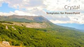  Presentation with sea port - Slide set with coastline-port-city background and a cream colored foreground