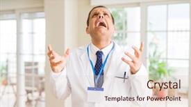  Presentation with medical index card - Slide set consisting of coat and id card badge background and a lemonade colored foreground