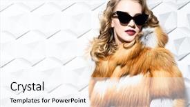  Presentation with fine food and wine spring - Presentation design consisting of coat and sunglasses beauty winter background and a sky blue colored foreground