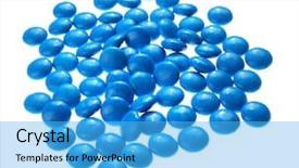  Presentation with white and navy blue - Theme featuring coat many colors - blue candies on white background background and a light blue colored foreground