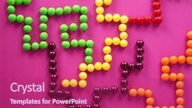  Presentation with shape - Theme enhanced with coat many colors - colorful candies in shape background and a  colored foreground