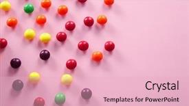  Presentation with jellies colorful candy and jelly - Colorful PPT theme enhanced with coat many colors - colorful candies on color background backdrop and a  colored foreground