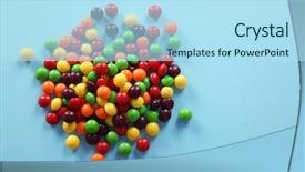  Presentation with color - PPT layouts enhanced with coat many colors - colorful candies on color background background and a  colored foreground