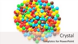  Presentation with colorful - Presentation with coat many colors - colorful candies on white background background and a lemonade colored foreground