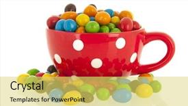  Presentation with candy - Theme having coat many colors - colorful candy for child party background and a yellow colored foreground