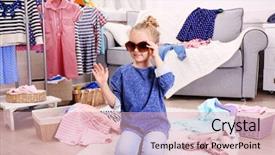  Presentation with new cold room storage - Presentation theme enhanced with coat many colors - little girl in the room background and a lemonade colored foreground