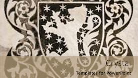  Presentation with lion - Amazing slide deck having coat of arms with a lion in a marble church floor florence italy backdrop and a coral colored foreground