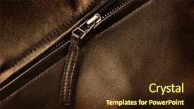  Presentation with leather - Amazing presentation design having coat or jacket with zipper backdrop and a wine colored foreground