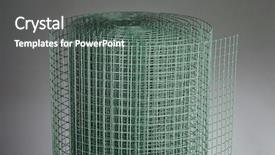  Presentation with plants animals - Slide set featuring coated green metallic wire mesh background and a dark gray colored foreground