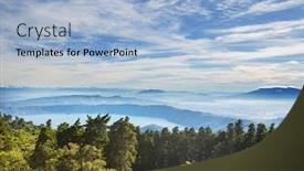  Presentation with central america - Beautiful presentation theme featuring coatepeque-lake-view-santa-ana backdrop and a light blue colored foreground