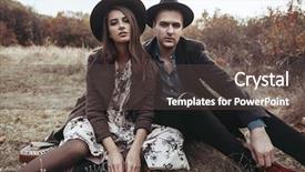  Presentation with beauty beautiful autumn in japanese - PPT layouts having coats - autumn fashion beautiful fashionable couple background and a dark gray colored foreground