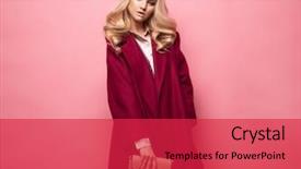  Presentation with fashion handbag - Audience pleasing PPT layouts consisting of coats - fashion people and lifestyle concept backdrop and a red colored foreground