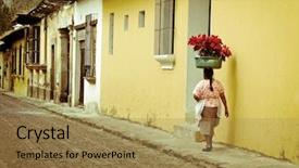  Presentation with guatemala - Amazing theme having cobble streets antigua guatemala backdrop and a gold colored foreground