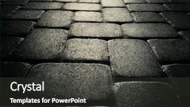  Presentation with stone - PPT theme featuring cobblestone - cobbled stone street background closeup background and a dark gray colored foreground