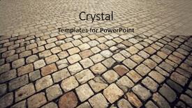  Presentation with abstract 3d construction - Amazing slide deck having cobblestones in the city center backdrop and a coral colored foreground