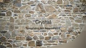  Presentation with stone - Slide deck consisting of cobblestone - stone wall background at high background and a light gray colored foreground