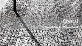  Presentation with pavement - Slide set enhanced with cobblestone-pavement-on-a-sunny background and a gray colored foreground