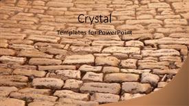  Presentation with walled city lahore - Theme consisting of cobblestone walkway in the city background and a coral colored foreground