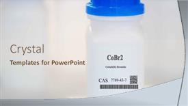  Presentation with substance - Presentation design having cobr2-cobalt-ii-bromide-cas background and a sky blue colored foreground