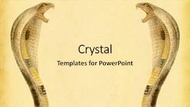  Presentation with vintage art - Amazing PPT theme having cobra on art grunge vintage backdrop and a blonde colored foreground