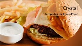  Presentation with burger fries - Amazing presentation theme having coca cola - burger with french fries backdrop and a yellow colored foreground