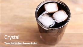  Presentation with coca cola - Colorful slides enhanced with coca cola - glass of water with ice backdrop and a coral colored foreground