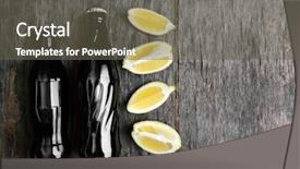  Presentation with soda - Slides featuring cocacola - soda bottles with lemon slices background and a gray colored foreground