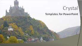  Presentation with germany food rustic - Colorful PPT theme enhanced with cochem-rheinland-pfalz-germany backdrop and a pink colored foreground
