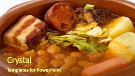  Presentation with spanish - Amazing presentation design having cocido de madrid traditional spanish backdrop and a tawny brown colored foreground