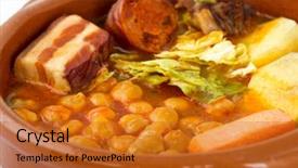  Presentation with madrid map - PPT layouts enhanced with cocido de madrid traditional spanish background and a gold colored foreground