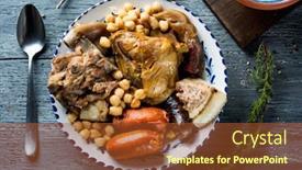  Presentation with spain - Amazing slide deck having cocido-madrileno-typical-of-madrid backdrop and a red colored foreground