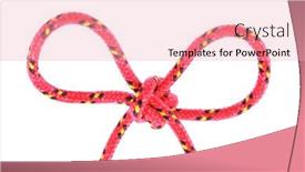  Presentation with rope - Presentation theme having cockade-made-from-red-rope background and a lemonade colored foreground