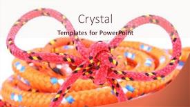  Presentation with rope - Amazing slide set having cockade-made-from-red-rope backdrop and a sky blue colored foreground