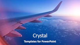  Presentation with image resolution - Beautiful theme featuring cockpit - view from passenger's seat backdrop and a ocean colored foreground