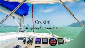  Presentation with sailboat - Slides enhanced with cockpit-of-a-sailboat background and a light blue colored foreground