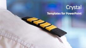  Presentation with cockpit - Presentation consisting of cockpit of commercial airplane background and a ocean colored foreground