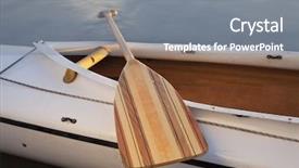  Presentation with expedition - PPT layouts enhanced with cockpit of decked expedition canoe background and a  colored foreground