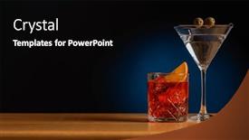  Presentation with cocktail bar - Presentation theme enhanced with cocktail-allure-drinks-beautifully-arranged and a black colored foreground