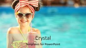  Presentation with cocktail party - Cool new presentation theme with cocktail at swimming pool backdrop and a arctic colored foreground