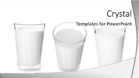  Presentation with white milk - Amazing PPT layouts having cocktail free - glasses of fresh milk backdrop and a white colored foreground