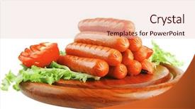  Presentation with border organic vegetables on wood - Theme with young girl looks thoughtfully out the window in the ears yellow earplugs against the noise background and a  colored foreground.