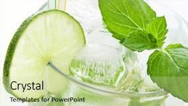  Presentation with cocktail - Audience pleasing slides consisting of cocktail free - mojito backdrop and a soft green colored foreground