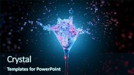  Presentation with biology bacteria colourful 3d - PPT layouts featuring cocktail in glass with splash background and a navy blue colored foreground