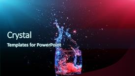  Presentation with cocktail party - Theme having cocktail in glass with splash background and a navy blue colored foreground