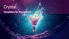  Presentation with cocktail - Amazing theme having cocktail in glass with splash backdrop and a violet colored foreground
