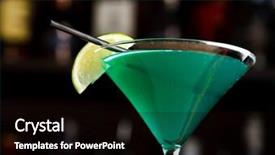  Presentation with liquor - Beautiful slide set featuring cocktail in the bar backdrop and a black colored foreground