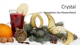  Presentation with year still life christmas - PPT layouts enhanced with cocktail invitation - winter holidays still life background and a  colored foreground