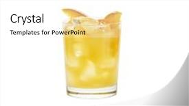  Presentation with cocktail - Presentation theme featuring cocktail isolated on the white background and a white colored foreground