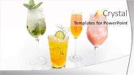  Presentation with alcohol white - Colorful theme enhanced with cocktail-isolated-over-white backdrop and a white colored foreground